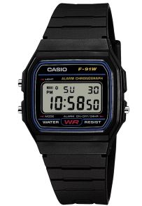 Reloj digital clásico Casio F-91W con batería de siete años y diseño de 1989 | F-91W