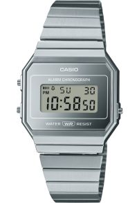 Reloj digital vintage Casio cromado delgado y elegante | A700WEV-7AEF