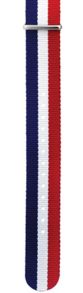 IHS 20mm Blue White Red Nato strap NATO20BHR