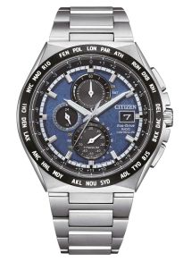 Citizen Eco-Drive titanium reloj mundial con movimiento H800 y control de tiempo atómico | AT8238-84L