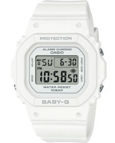 Reloj digital compacto Baby-G blanco con sistema de alerta de flash | BGD-565U-7ER