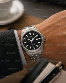 Reloj de pulsera elegante para hombre Citizen con Eco-Drive y Super Titanium | BM7470-84E