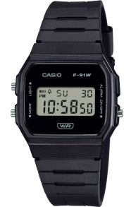 Reloj digital retro Casio con correa de base biológica ecológica | F-91WB-1AEF