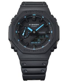 Reloj digital ultra-delgado G-Shock negro con Carbon Core resistente 200M | GA-2100-1A2ER