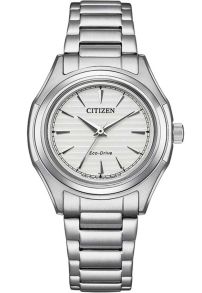 Citizen Eco-Drive reloj de mujer en acero con movimiento J730 y rayas | FE2110-81A