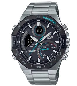 Reloj Casio Edifice Solar Race Timer con Bluetooth y diseño octagonal de acero | ECB-950DB-1AEF