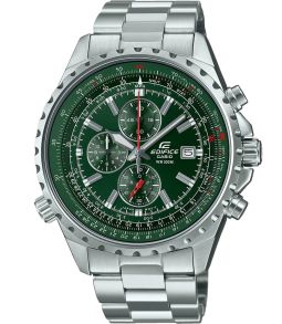 Reloj cronógrafo Casio Edifice con esfera verde y calculadora de regla deslizante | EF-527D-3AVUEF