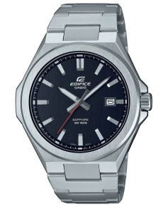 Reloj delgado Casio Edifice con cristal de zafiro y esfera negra | EFB-108D-1AVUEF