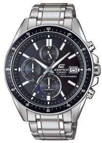 Reloj solar de acero Edifice con cristal de zafiro | EFS-S510D-1AVUEF