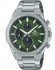 Reloj Solar Edifice con esfera verde, cristal de zafiro y diseño delgado | EFS-S570D-3AUEF
