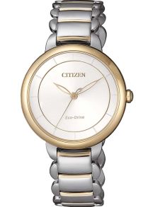 Citizen elegante reloj de mujer con Eco-Drive y brazalete bicolor | EM0674-81A