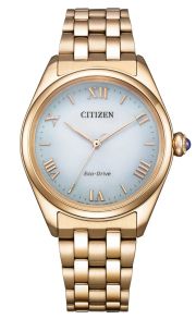 Citizen Eco-Drive reloj de mujer con esfera verde claro y brazalete de acero color oro rosa | EM1143-81X