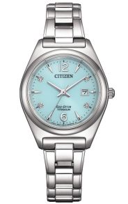 Reloj de mujer Citizen Eco-Drive en Super Titanium con esfera turquesa | EW2601-81M