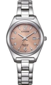 Citizen Eco-Drive reloj de mujer en Super Titanium con esfera marrón | EW2601-81Z