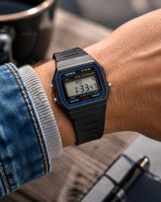 Reloj digital clásico Casio F-91W con batería de siete años y diseño de 1989 | F-91W