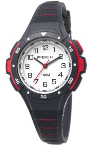 Reloj deportivo negro-rojo luz nocturna | FIBEXAAC03