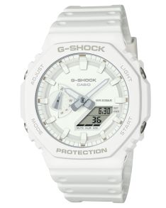 Reloj G-Shock Monocromático blanco con Carbon Core Guard y bio-resina | GA-2100-7A7ER