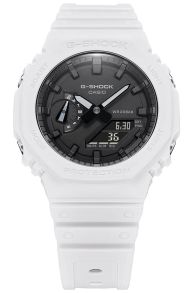 Reloj digital blanco G-Shock con Carbon Core Guard 200M | GA-2100-7AER