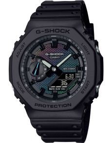 Reloj G-Shock iridiscente con patrón de ladrillo arcoíris y deposición de vapor | GA-2100RW-1AER