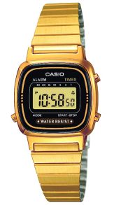 Reloj digital dorado para mujer | LA670WEGA-1EF