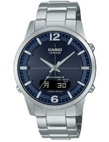 Reloj solar de radio Casio Lineage azul con cristal de zafiro y multi-banda | LCW-M170D-2AER