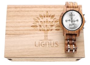 Lignus Charlotte Zebra Wood Chronograph LW0201