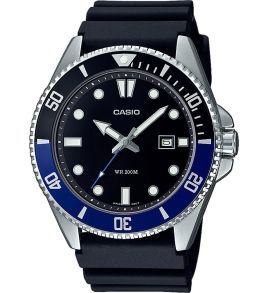 Reloj de buceo Casio analógico luminoso 200M con bisel azul | MDV-107-1A2VEF