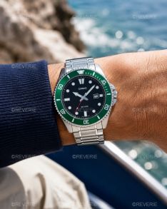 Reloj profesional de buceo Casio Diver con bisel verde y resistencia 200M | MDV-107D-3AVEF