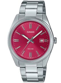 Reloj clásico Casio con esfera roja Sunray y manecillas Neobrite | MTP-1302PD-4AVEF