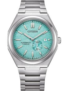 Citizen Automatic reloj de hombre de titanio con esfera verde menta y movimiento mecánico | NJ0180-80M