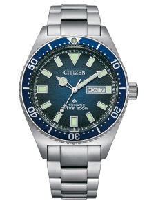 Citizen Promaster automático reloj de buceo con esfera azul y brazalete de acero | NY0129-58L