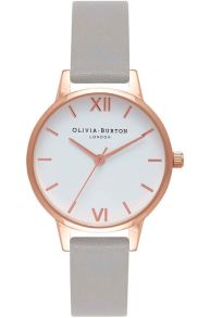 Olivia Burton White Dial Midi Gray & Rose Gold OB16MDW05