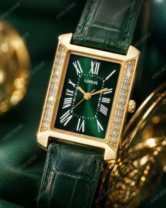 Lorus Ladies Golden Green Leather 22mm