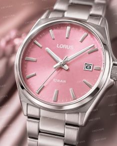 Lorus Ladies Watch Steel Pink 34mm