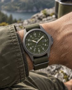 Timex Mens Solar Gunmetal Green Nato Sapphire 41mm