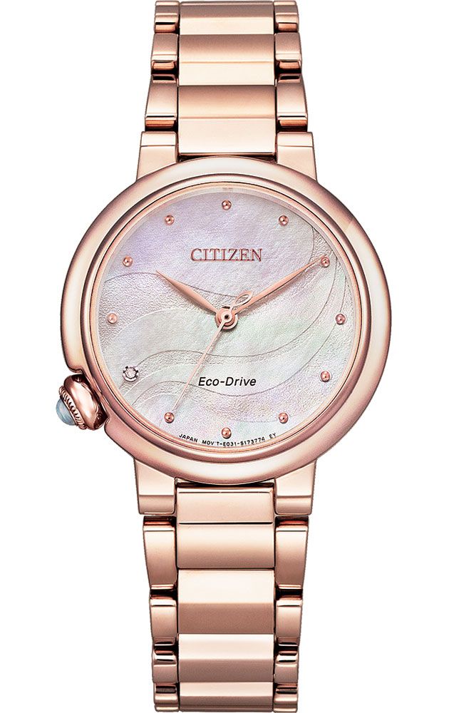 Citizen Eco-Drive dameur Elegante reloj en PVD rosado con esfera