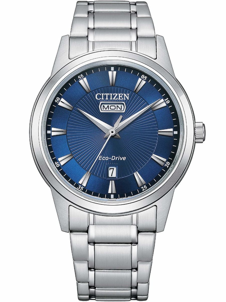 Citizen Eco-Drive reloj de hombre Diseño clásico con esfera azul