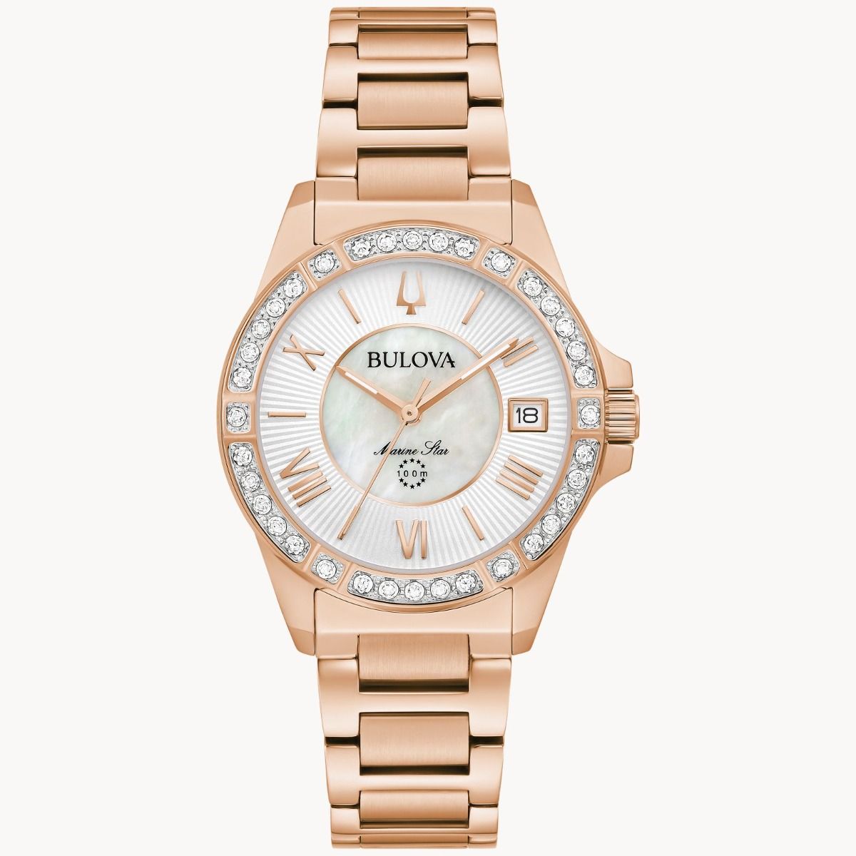 Elegante reloj de mujer con diamantes y 100m de resistencia al