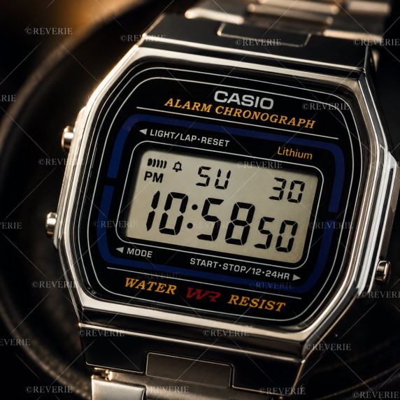 Reloj digital de acero inoxidable cromado | A164WA-1VES