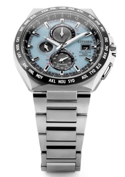 Citizen Eco-Drive radiocontrolado reloj mundial en super titanio con movimiento H800 | AT8238-84M