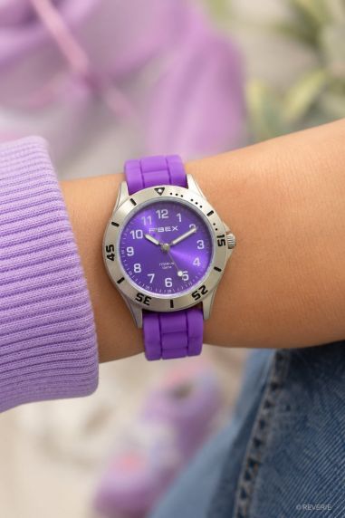 Reloj natación titanio morado antialérgico | FIBEXTIA02