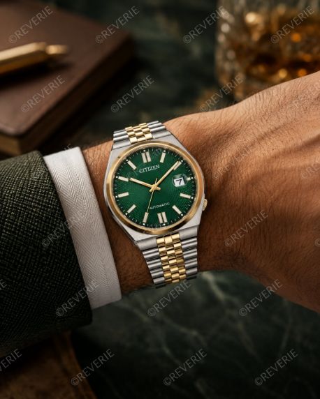 Citizen Two-Tone Automatic Green Dial Sapphire 40mm