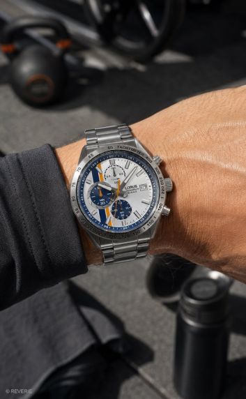 Lorus Mens Sports Chronograph Steel 43mm