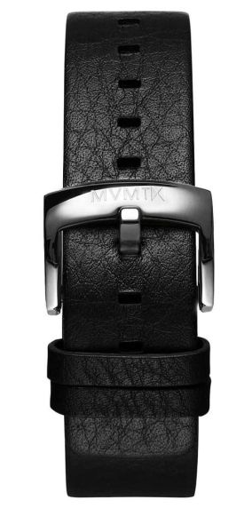 MVMT Blacktop 24mm Black Leather Strap STRAP-BT-BLS